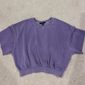 cropped purple workout tee size L